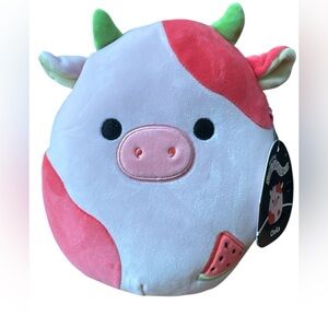 Squishmallows Original 8-Inch Oola Watermelon Cow Official Jazwares